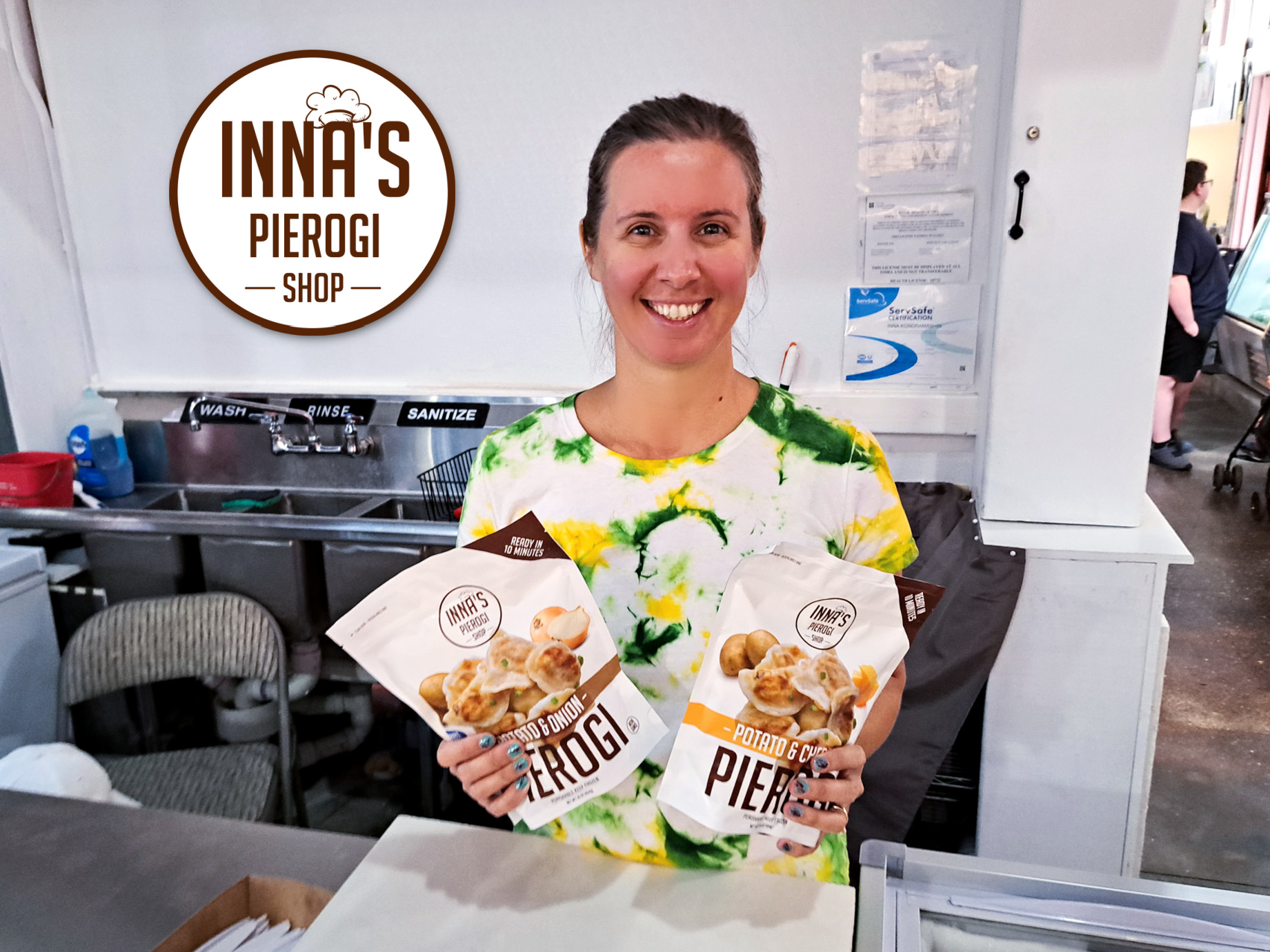 Inna's Pierogi Shop</p>
<p>Pierogi from Inna's Pierogi Shop are non-GMO and made with organic ingredients wherever possible! Our dough is made with organic oat milk made fresh at our shop , so there's no dairy in the dough. That's right. Our dough is vegan! We know what's inside counts, too, so we peel fresh potatoes, cut and sauté fresh vegetables, and source the very best protein from our local butcher for our various fillings. Simply said, we don't just make comfort food pierogi but healthy comfort food pierogi!